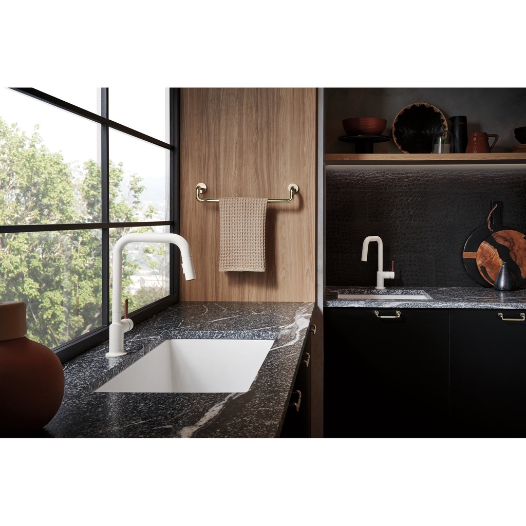 Brizo 63965LF-MWLHP Square Pull Down Prep Faucet