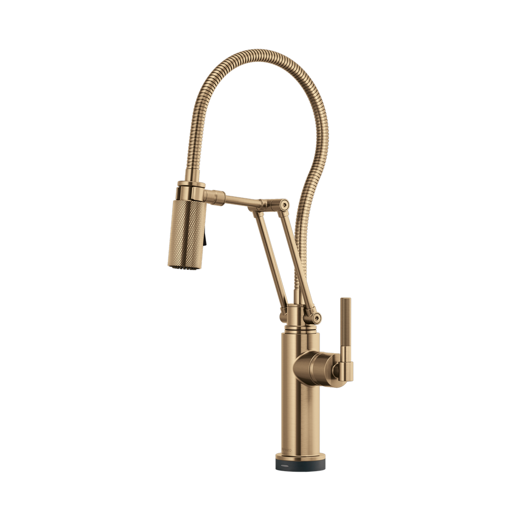 Brizo 64143LF-GL Litze Smarttouch Articulating Faucet With Knurled Handle And Finis