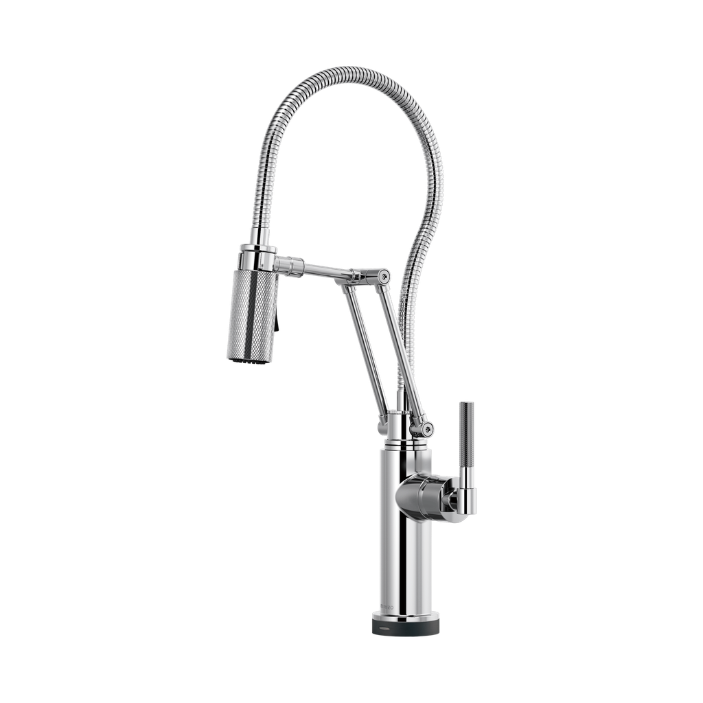 Brizo 64143LF-PC Litze Smarttouch Articulating Faucet With Knurled Handle And Finis