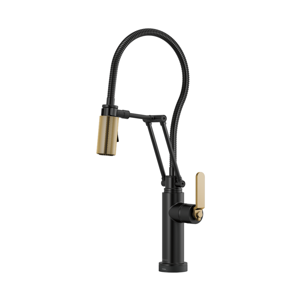 Brizo 64144LF-BLGL Litze Smarttouch Articulating Faucet With Industiral Handle And Fi