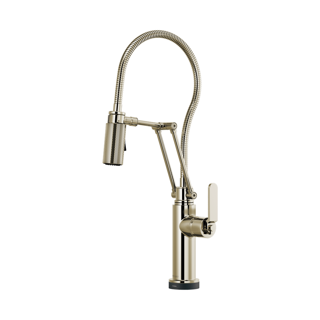 Brizo 64144LF-PN Litze Smarttouch Articulating Faucet With Industiral Handle And Fi