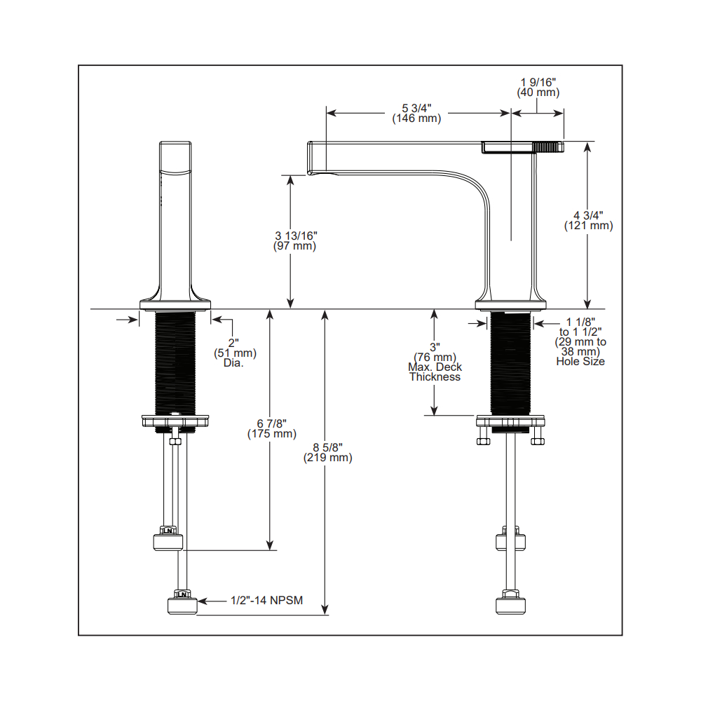 Brizo 65006LF-PC Kintsu Single Handle Lavatory Faucet 1.5