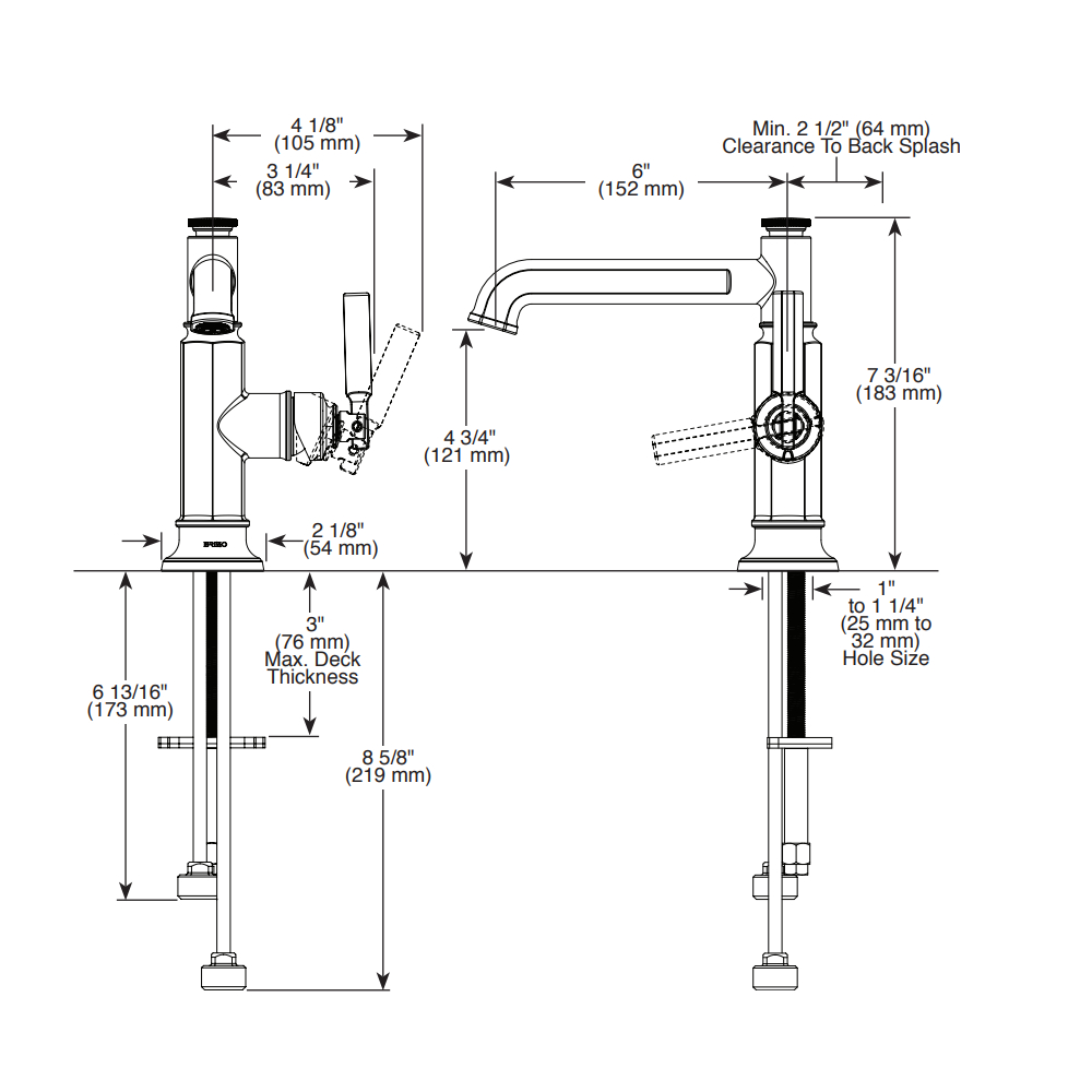 Brizo 65076LF-PC-ECO Invari Single Handle Lavatory Faucet 1.2