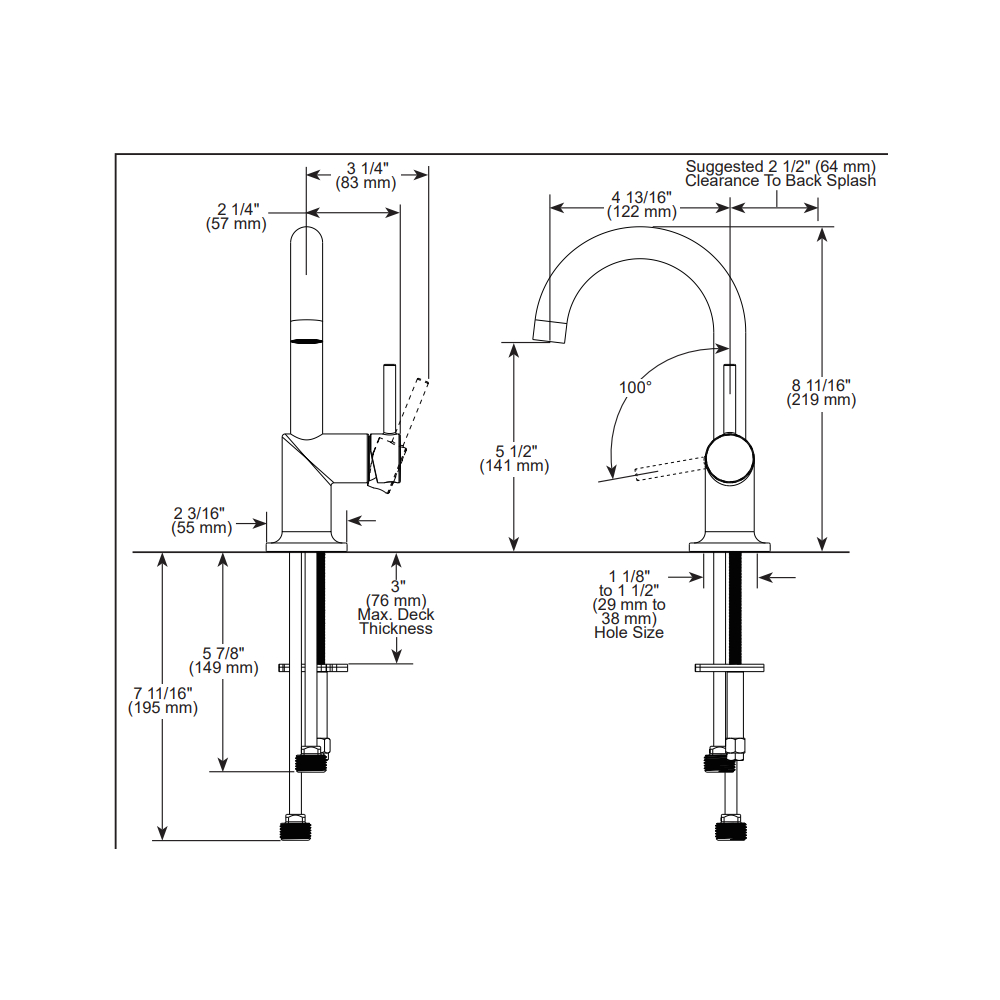 Brizo 65175LF-PC-ECO Odin Single-Handle Lavatory