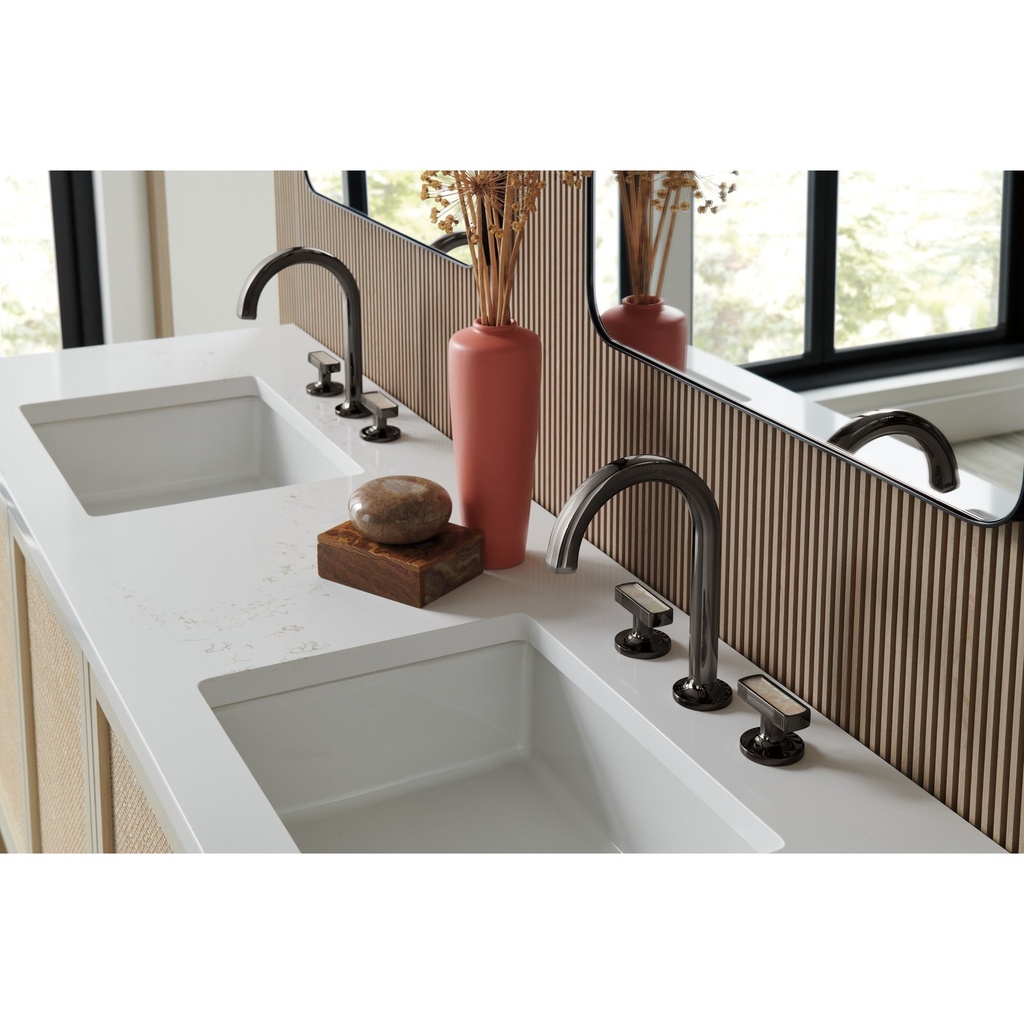 Brizo 65306LF-BNXLHP Kintsu Widespread High Arc Spout 1.5 Brilliance Black Onyx