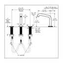 Brizo 65307LF-PCLHP-ECO Kintsu Widespread Mid-Rise Column Spout 1.2