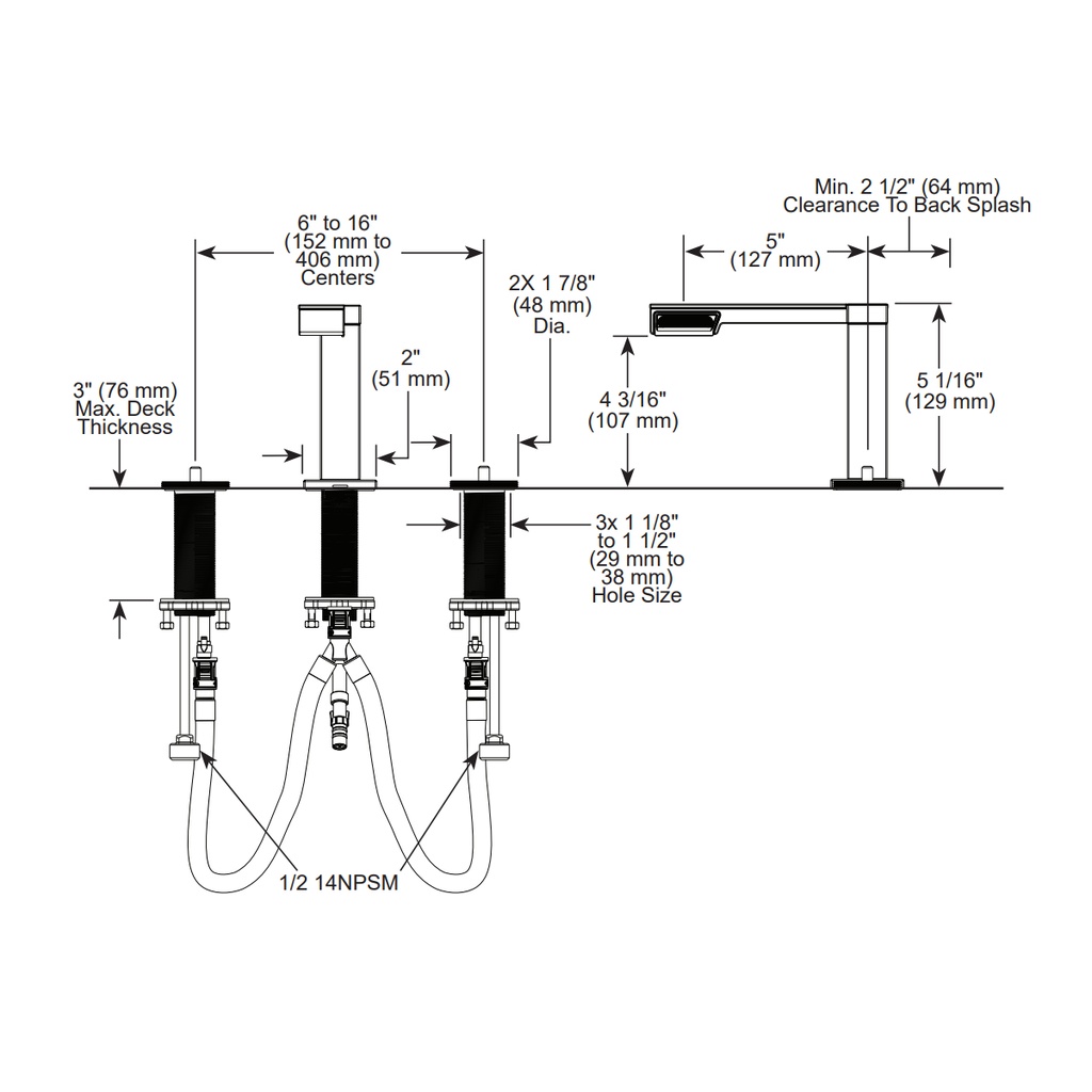 Brizo 65322LF-NKTKLHP Widespread Lavatory Faucet 1.2 Gpm