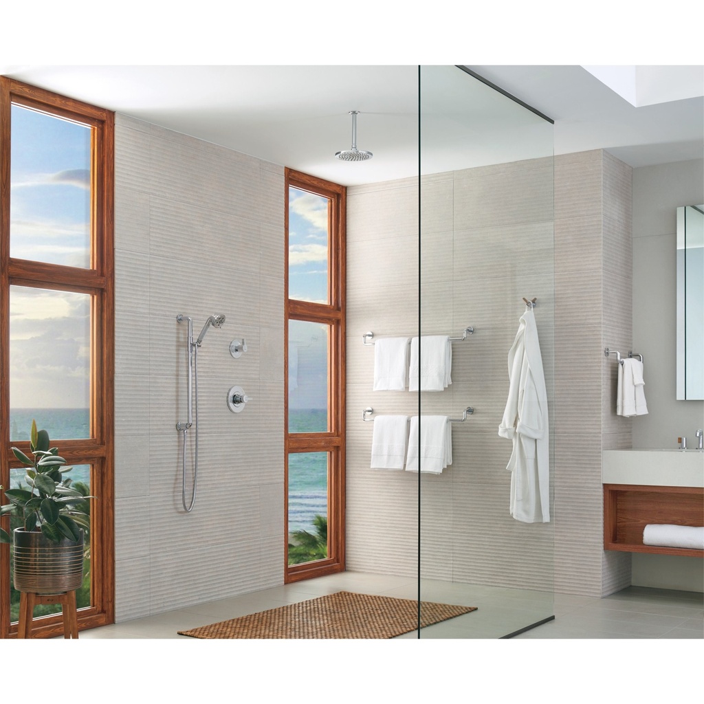 Brizo 65334LF-PCLHP Widespread Low Spout 1.5; pop drain included