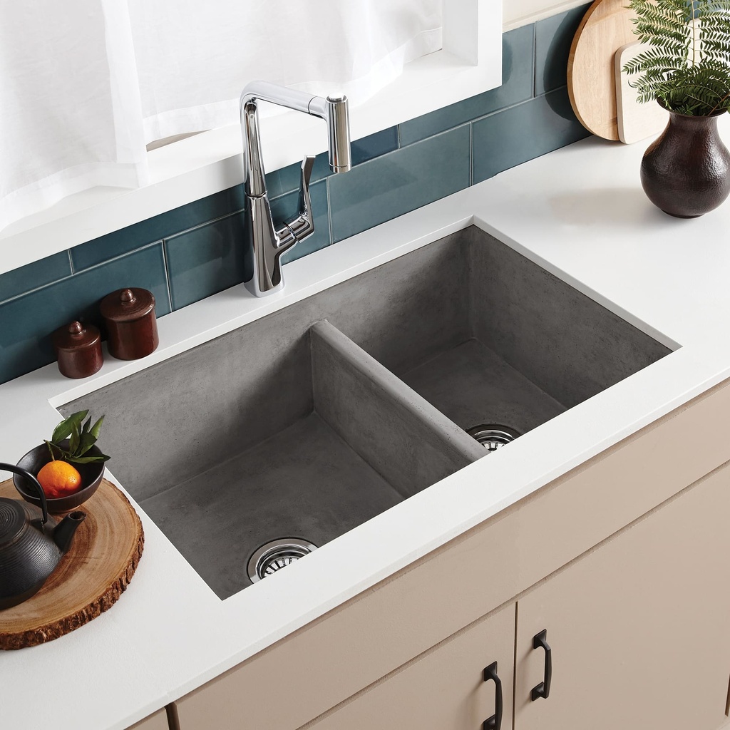 Native Trails NSKD3321-C Farmhouse Double Bowl in Charcoal