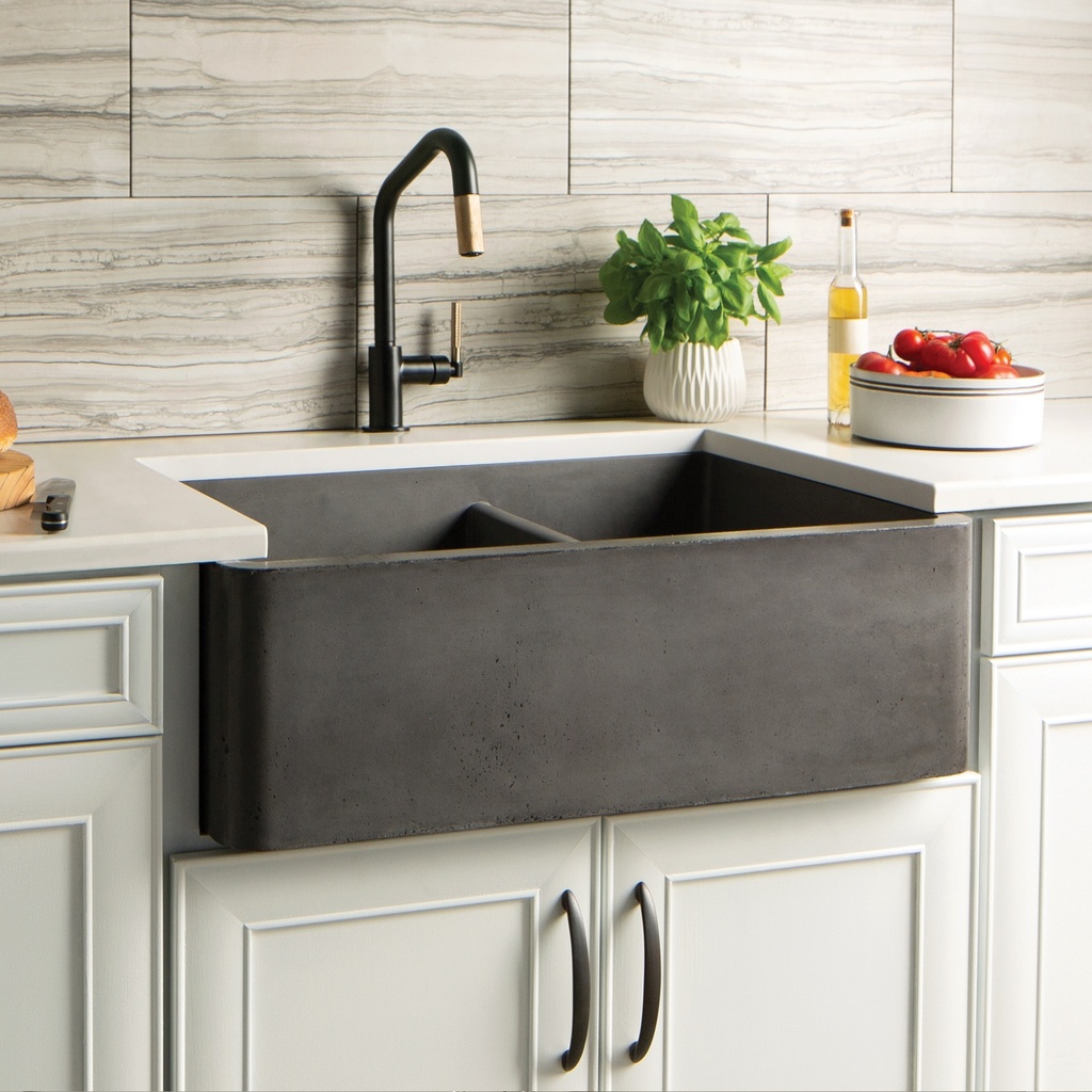 Native Trails NSKD3321-C Farmhouse Double Bowl in Charcoal