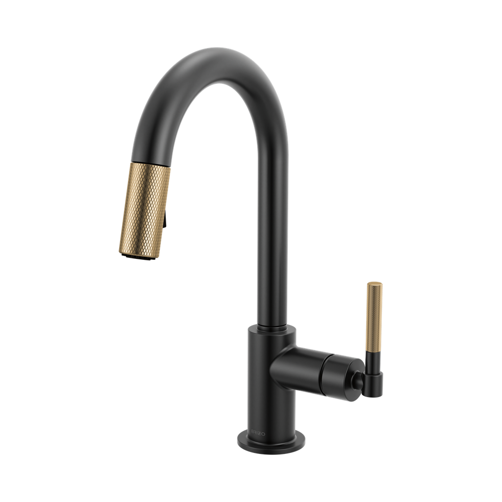 Brizo 63943LF-BLGL Pull-Down Prep Faucet With Arc Spout K