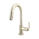 Brizo 63944LF-PN Pull-Down Prep Faucet With Arc Spout I