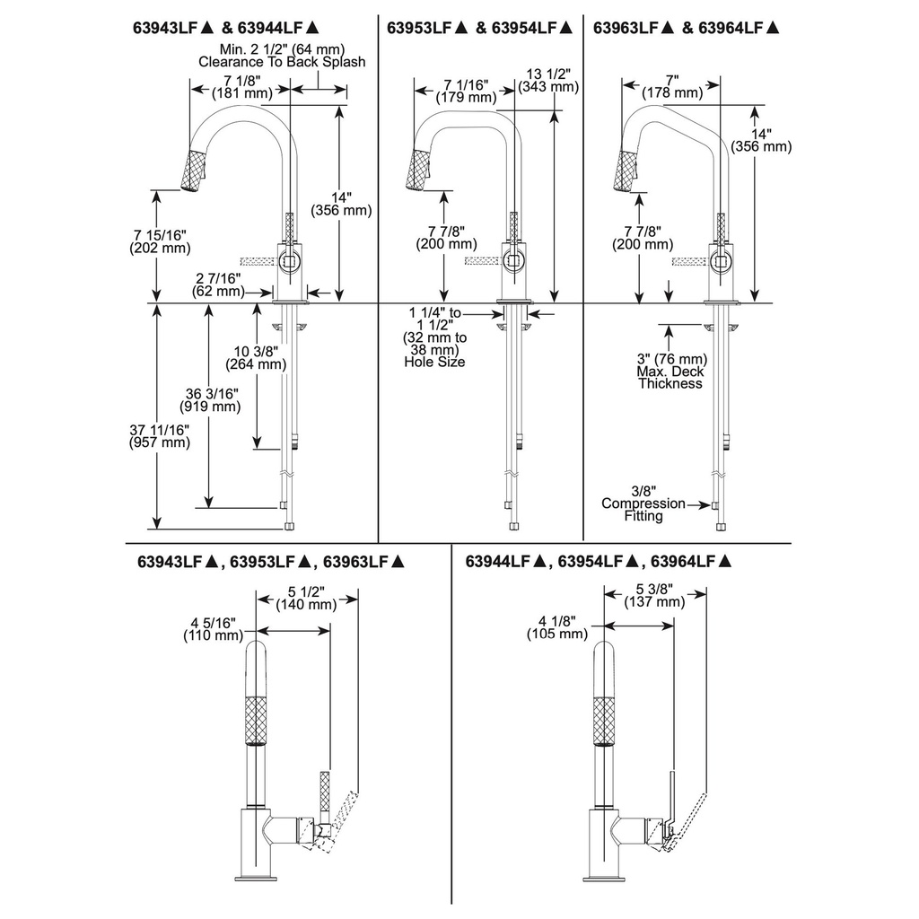 Brizo 63944LF-SS Pull-Down Prep Faucet With Arc Spout I