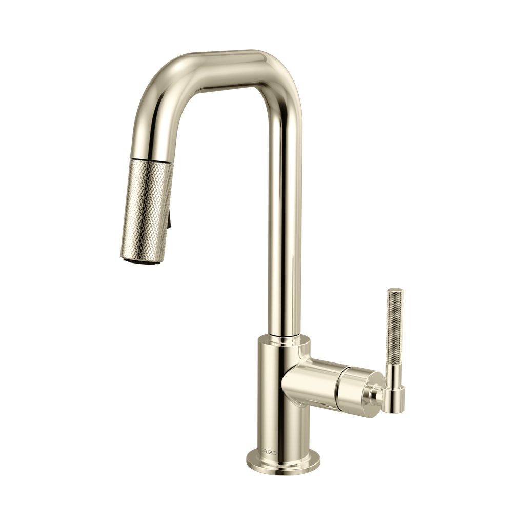 Brizo 63953LF-PN Pull-Down Prep Faucet With Square Spout