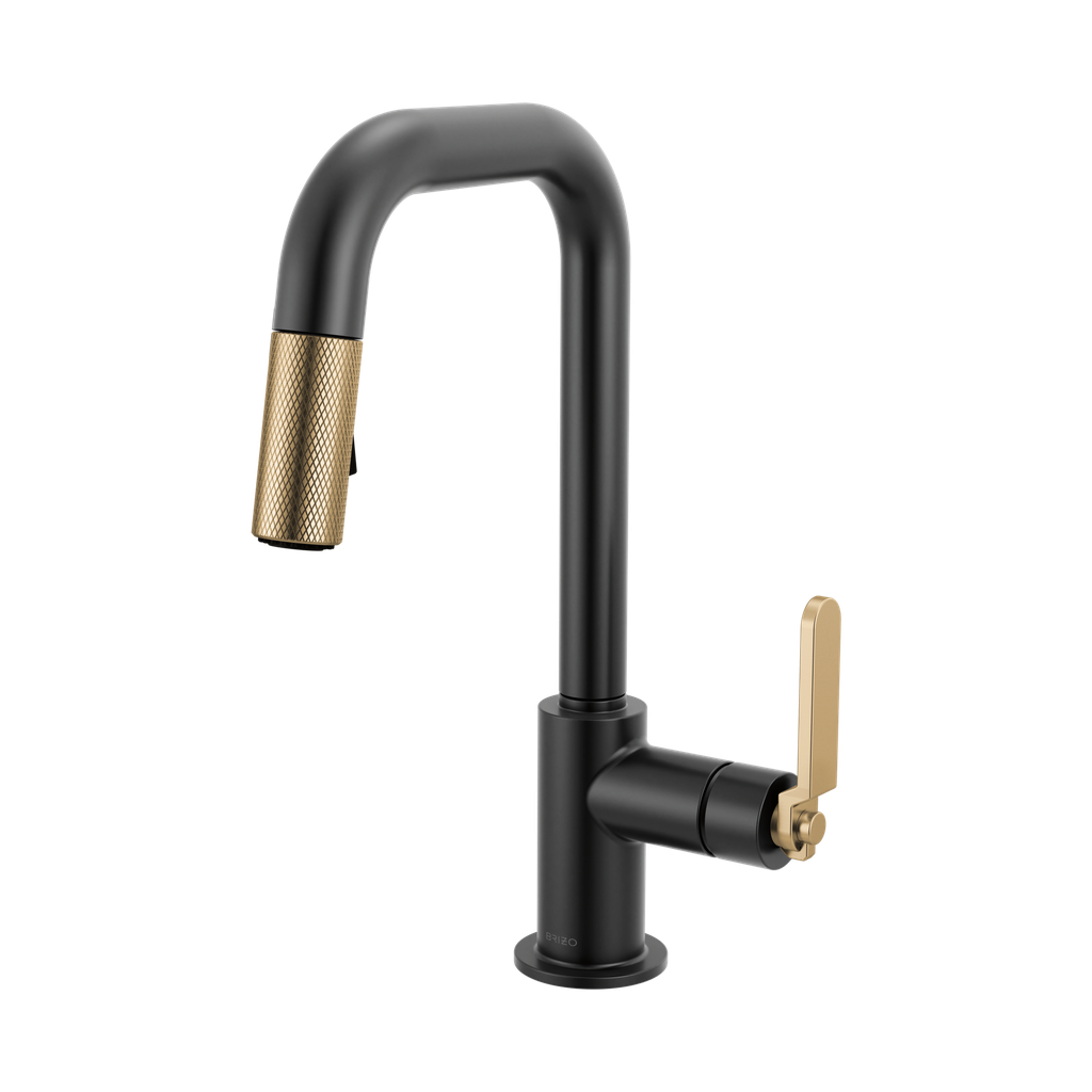 Brizo 63954LF-BLGL Pull-Down Prep Faucet With Square Spout