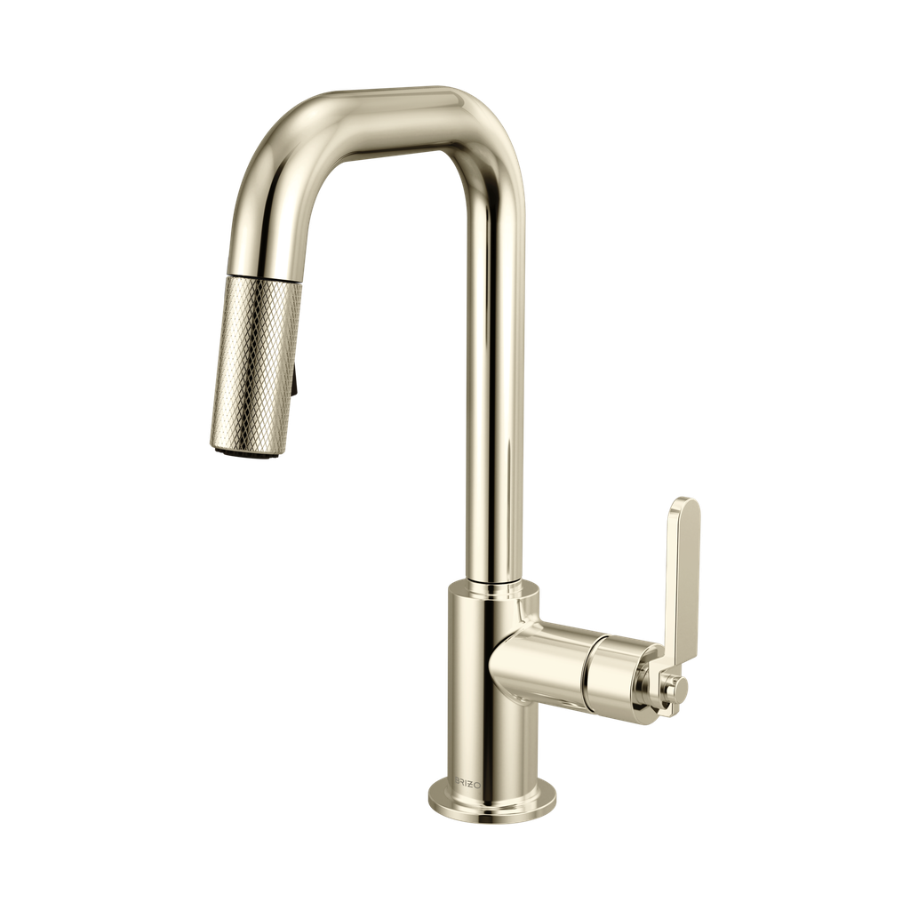 Brizo 63954LF-PN Pull-Down Prep Faucet With Square Spout