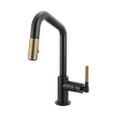 Brizo 63963LF-BLGL Pull-Down Prep Faucet With Angle Spout