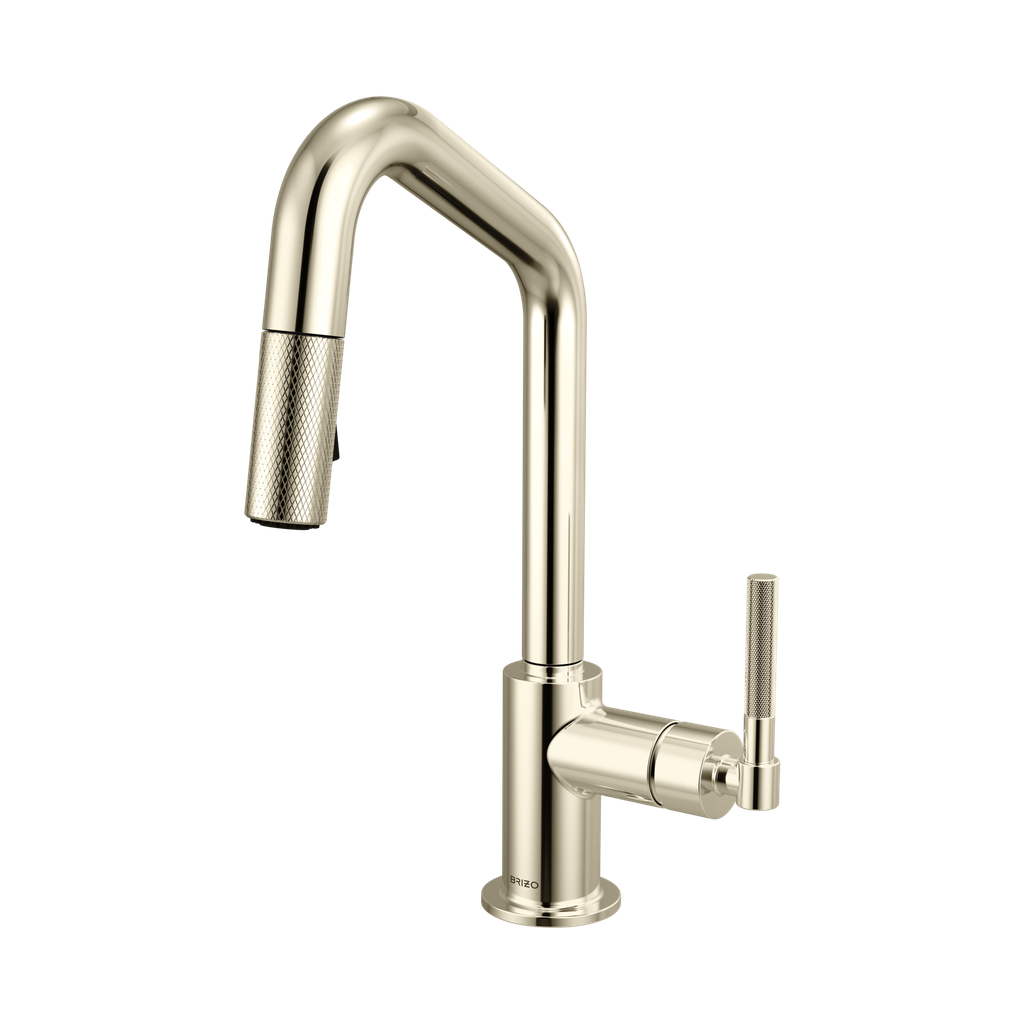 Brizo 63963LF-PN Pull-Down Prep Faucet With Angle Spout