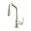 Brizo 63964LF-PN Pull-Down Prep Faucet With Angle Spout