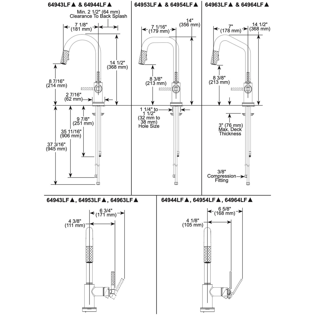 Brizo 64954LF-SS Smarttouch Pull-Down Prep Faucet With Sq