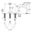 Brizo 65307LF-BLLHP-ECO Widespread Mid-Rise Column Spout 1.2