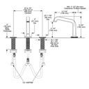 Brizo 65307LF-BLLHP Widespread Mid-Rise Column Spout 1.5