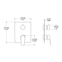 ALT 70822 Via Dante Uniplex P23 Trim Kit 2 Way Non Shared Chrome 2