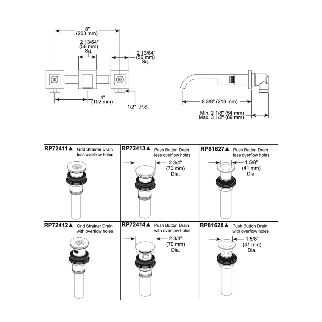 Brizo 65880LF-PCLHP-ECO Wall Mount Vessel Dles