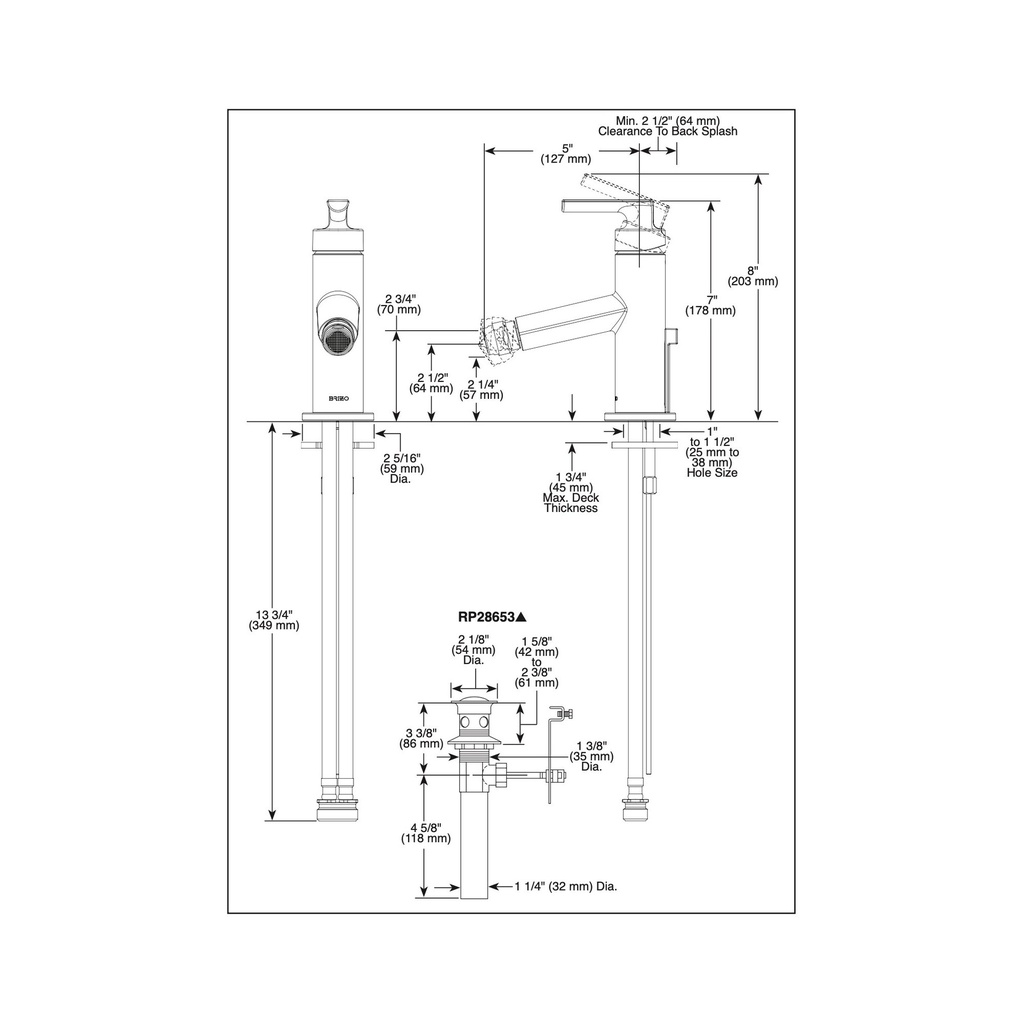 Brizo 68106-PC Kintsu Bidet