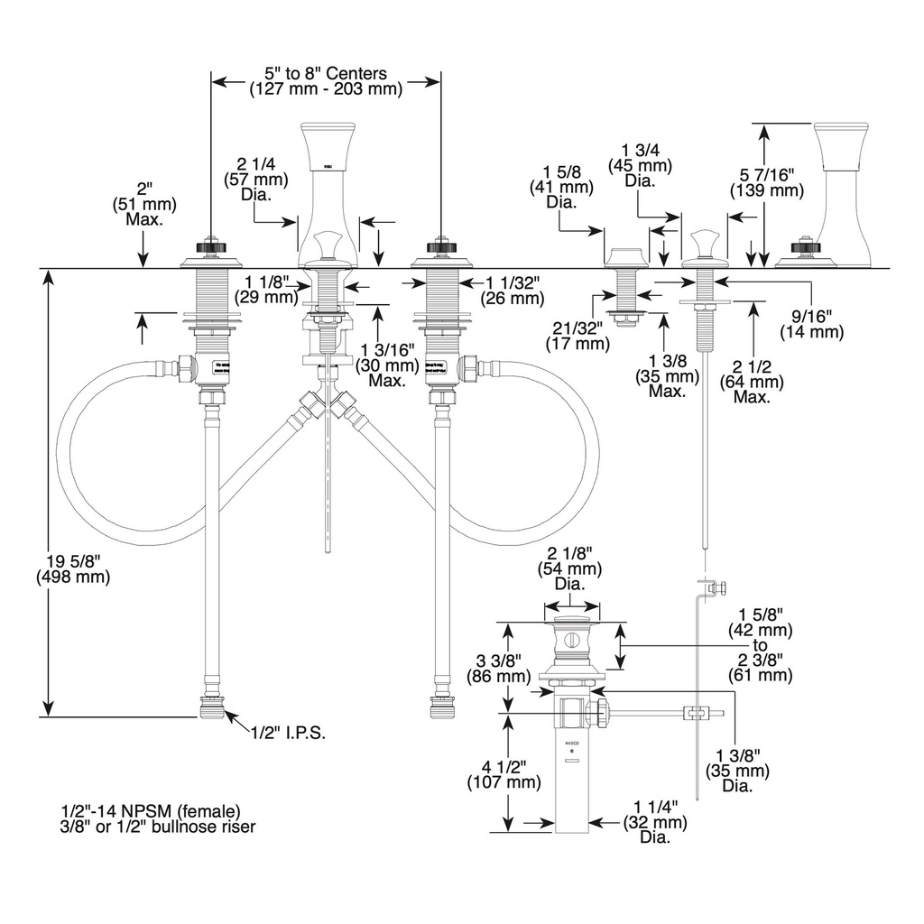 Brizo 68460-NKLHP Rook Bidet