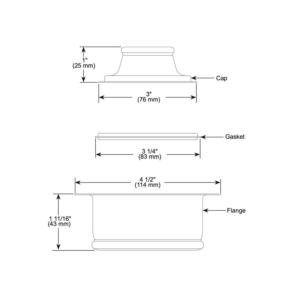 Brizo 69070-PN Disposal And Flange Stopper - Kitchen