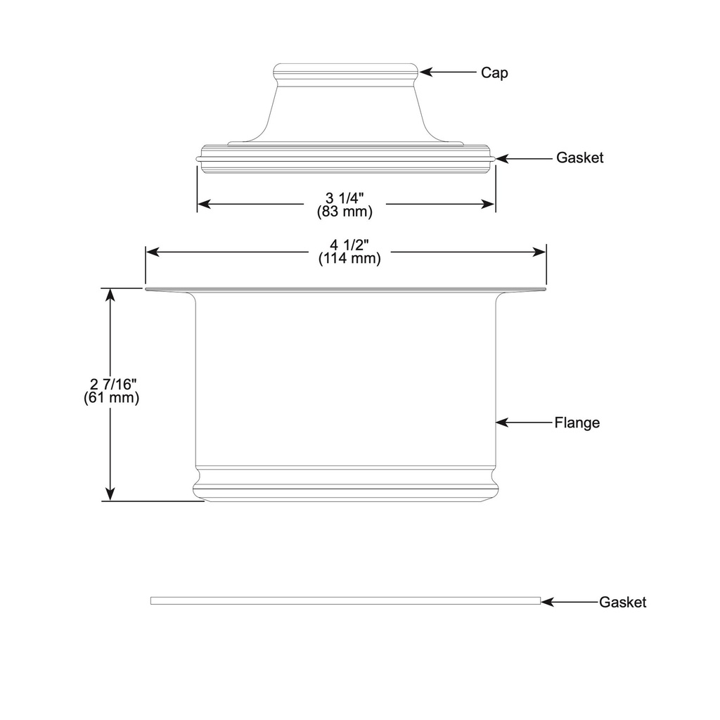 Brizo 69072-SS Disposal Flange / Stopper Kitchen Sink