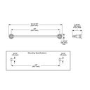 Brizo 691876-GL Invari 18" Towel Bar