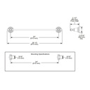 Brizo 692461-PN Rook 24" Towel Bar