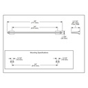 Brizo 692498-GL Levoir 24" Towel Bar Luxe Gold