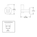 Brizo 693467-GL Allaria Robe Hook W/ Notch