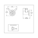 Brizo 693535-PN Litze Double Robe Hook
