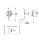 Brizo 693561-PN Rook Double Robe Hook