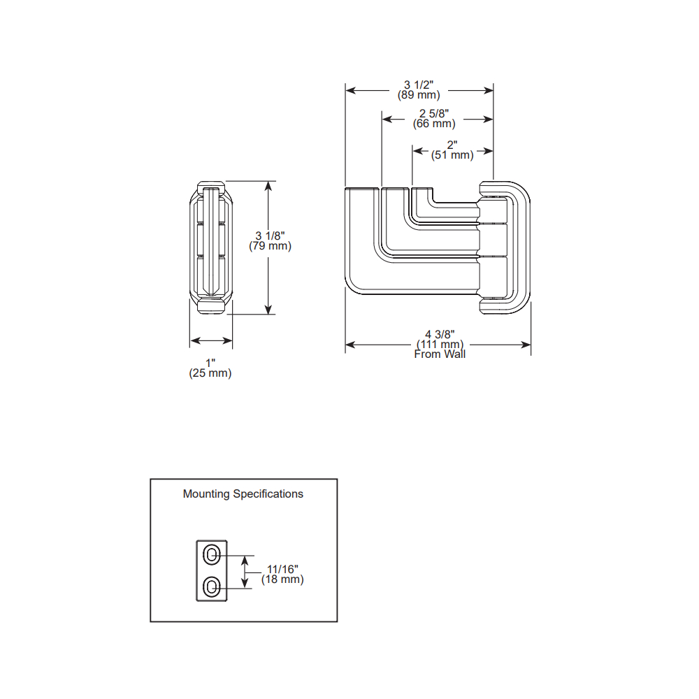 Brizo 693597-SL Levoir Hinged Robe Hook