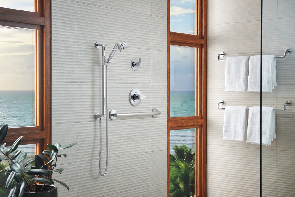 Brizo 69375-PC Bath Safety: Contemporary Grab Bar - 24"