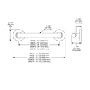 Brizo 69375-PC Bath Safety: Contemporary Grab Bar - 24"