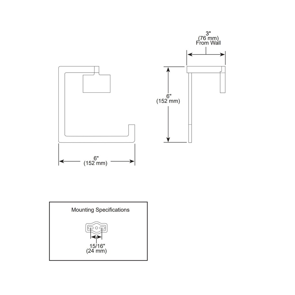 Brizo 694680-BN Siderna Towel Ring