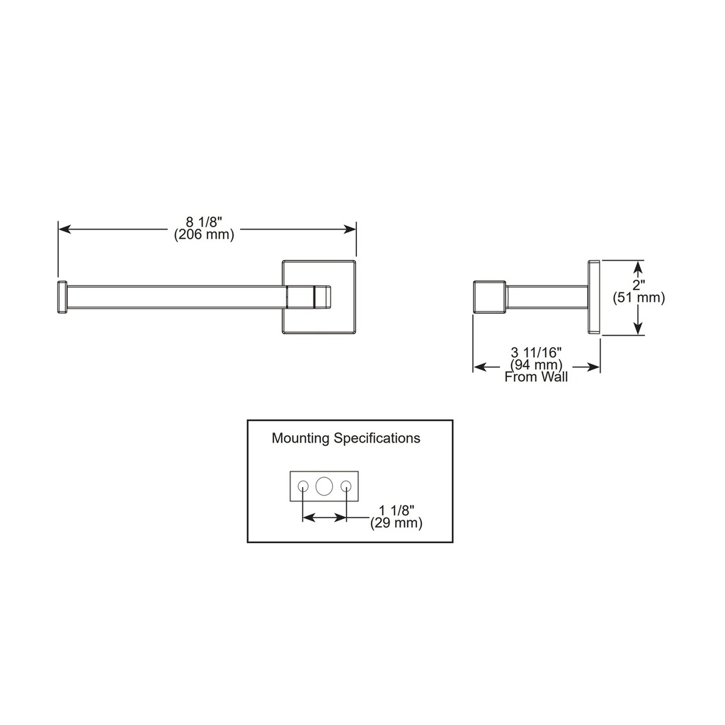 Brizo 695022-SL Open Post Tissue Holder
