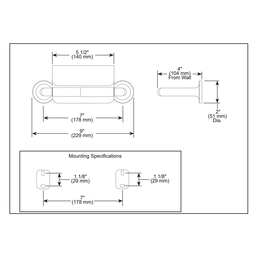 Brizo 695075-BN Contemporary Tissue Holder