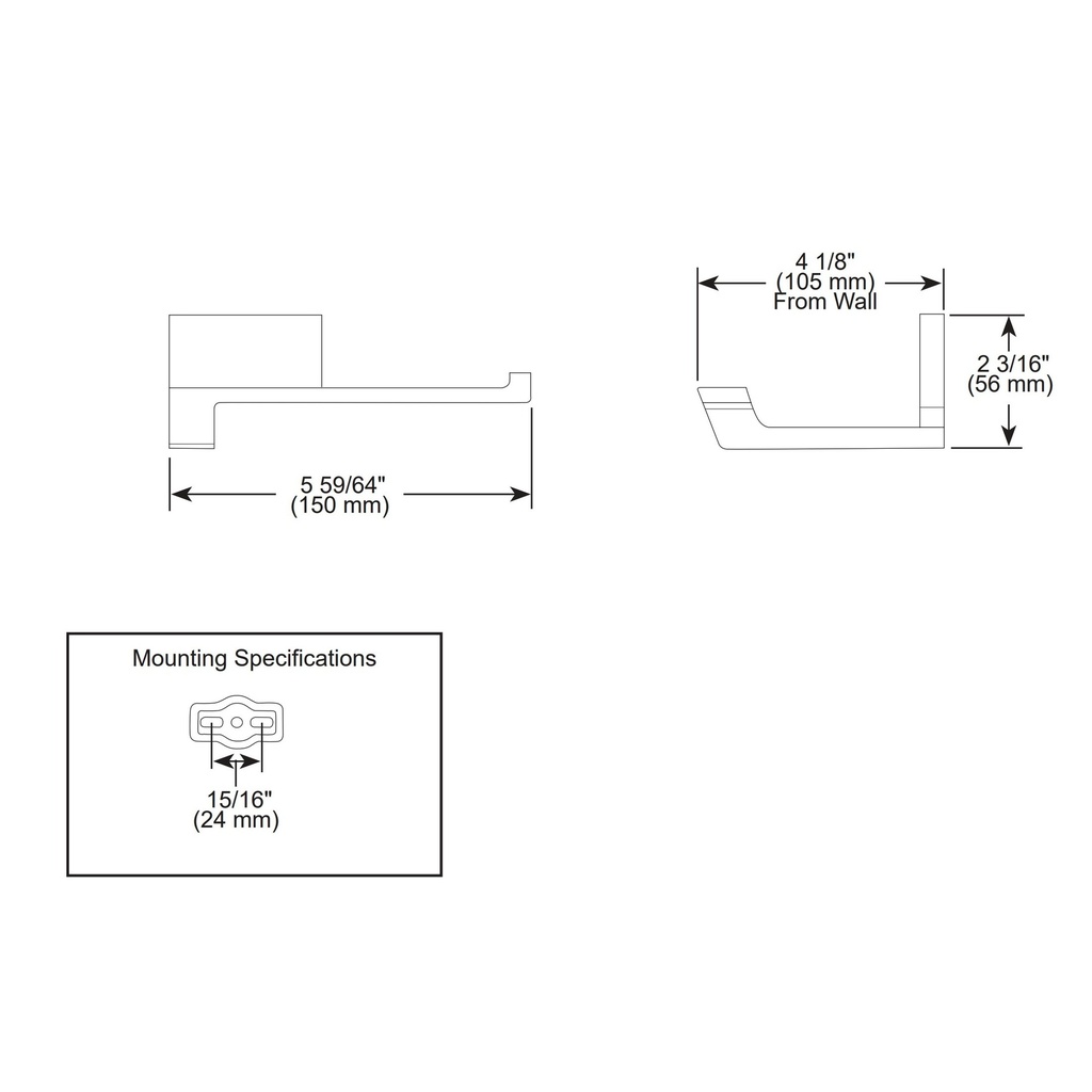 Brizo 695080-BL Siderna Tissue Holder