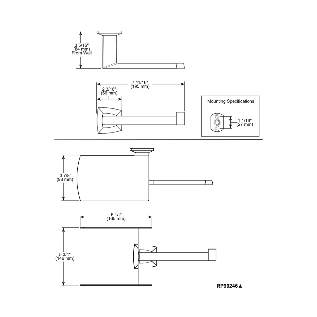 Brizo 695088-PC Vettis Tissue Holder