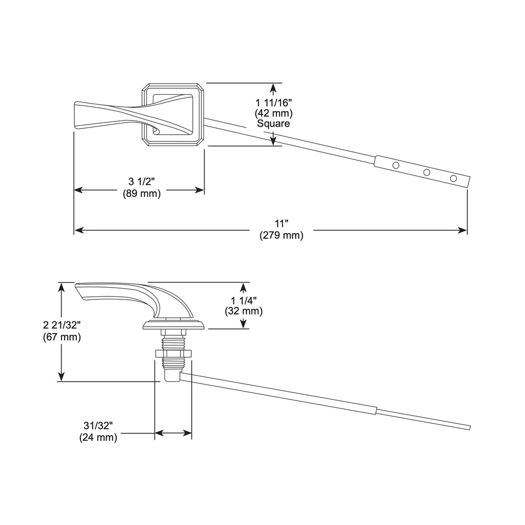 Brizo 696030-PC Virage Frontmount Flush-Lever