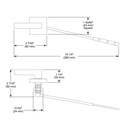 Brizo 696080-BL Siderna Front Mount Tank Lever