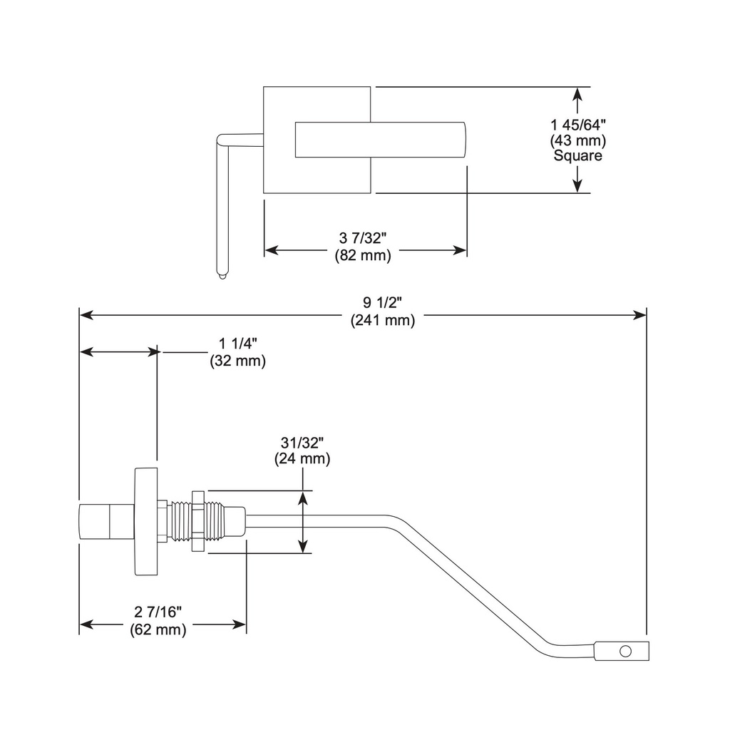 Brizo 696280-BL Siderna Side Mount Tank Lever