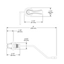Brizo 696285-PNCO Charlotte Side Mount Tank Lever